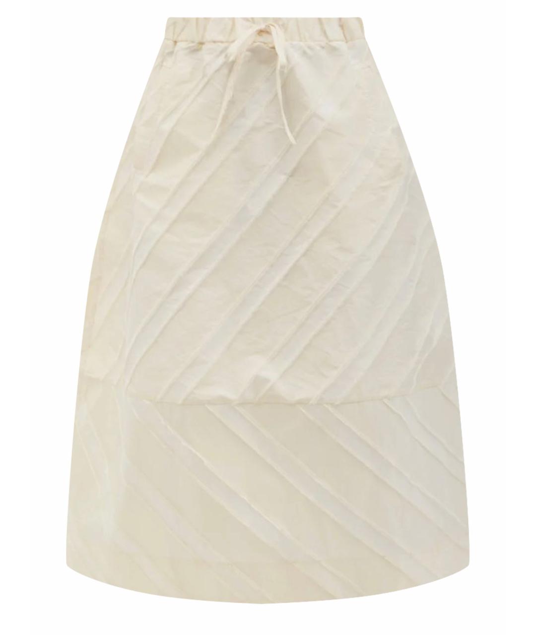GANNI Бежевая полиэстеровая юбка миди, фото 1
