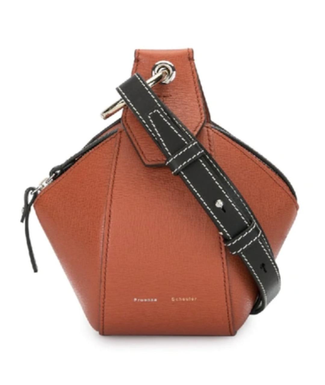 PROENZA SCHOULER Оранжевая кожаная сумка с короткими ручками, фото 1