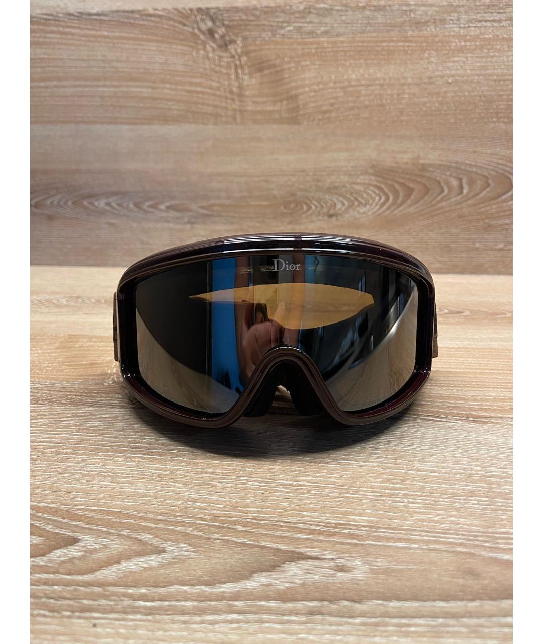 CHRISTIAN DIOR PRE-OWNED Коричневые пластиковые солнцезащитные очки, фото 9