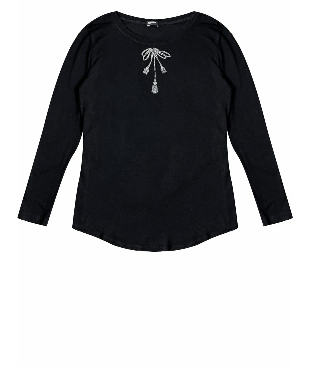 JIL SANDER NAVY Черный хлопковый джемпер / свитер, фото 1