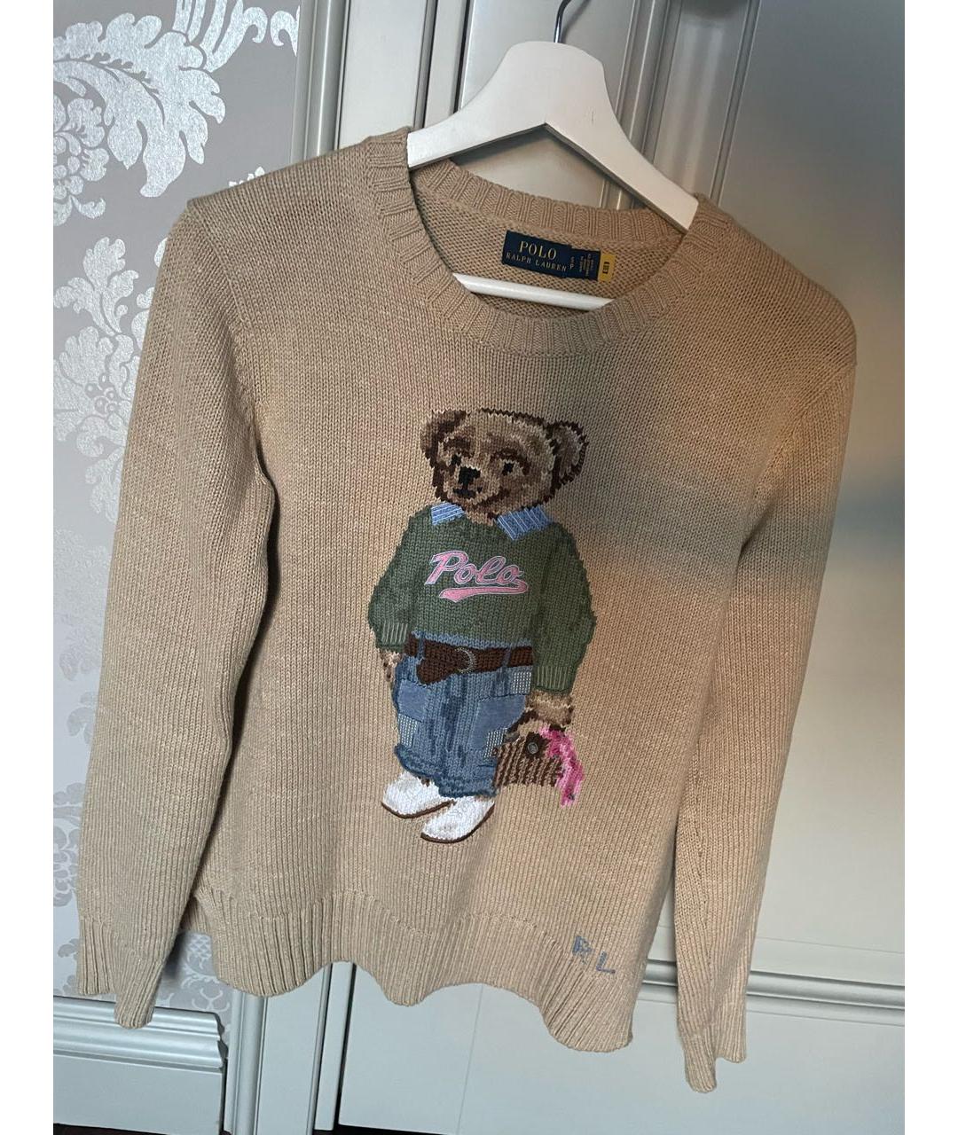 POLO RALPH LAUREN Бежевый хлопковый джемпер / свитер, фото 9