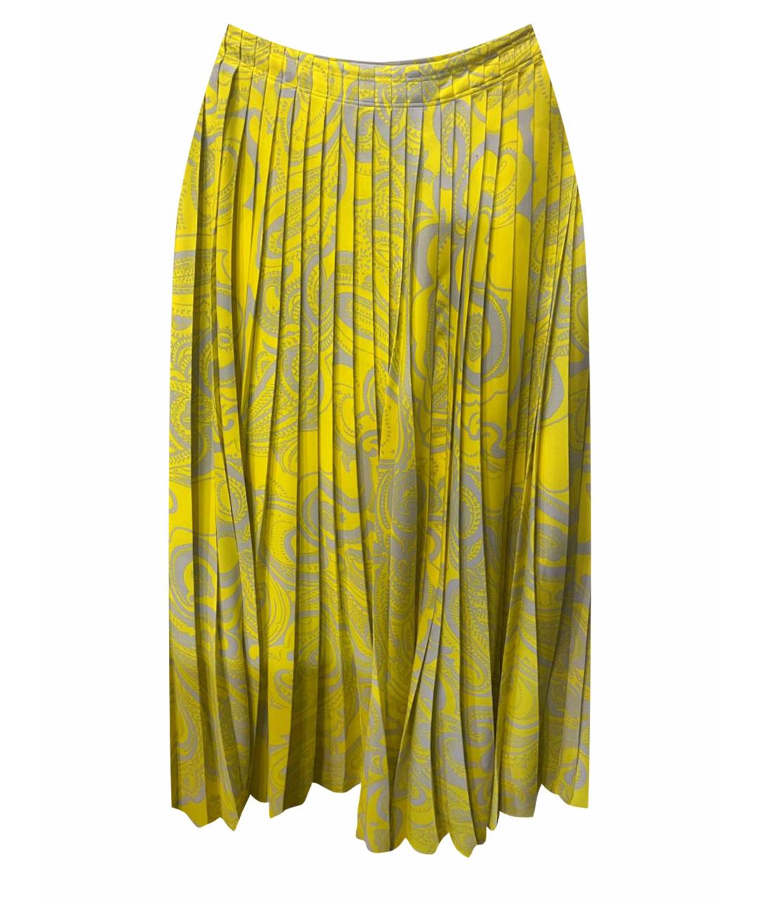 ESCADA Желтая полиэстеровая юбка макси, фото 1