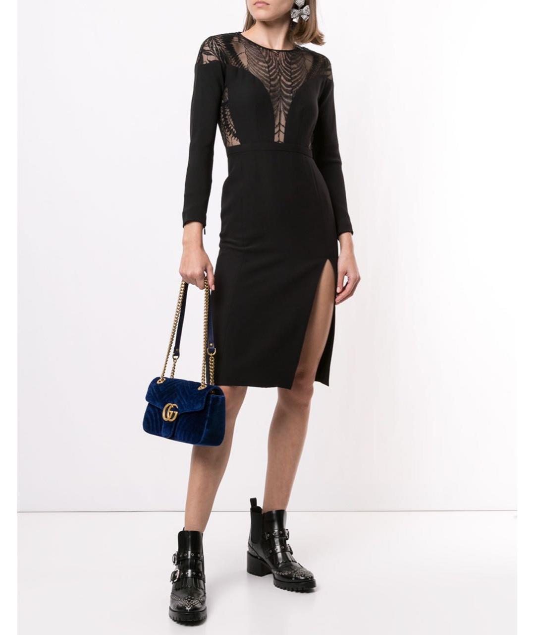 GUCCI Черное шелковое платье, фото 2