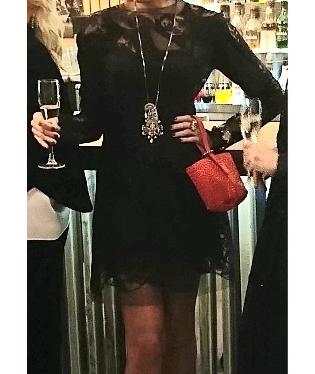 ERMANNO SCERVINO Черное кашемировое коктейльное платье, фото 8