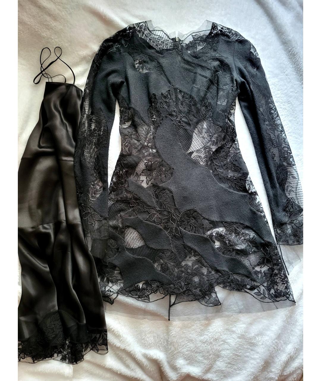 ERMANNO SCERVINO Черное кашемировое коктейльное платье, фото 5