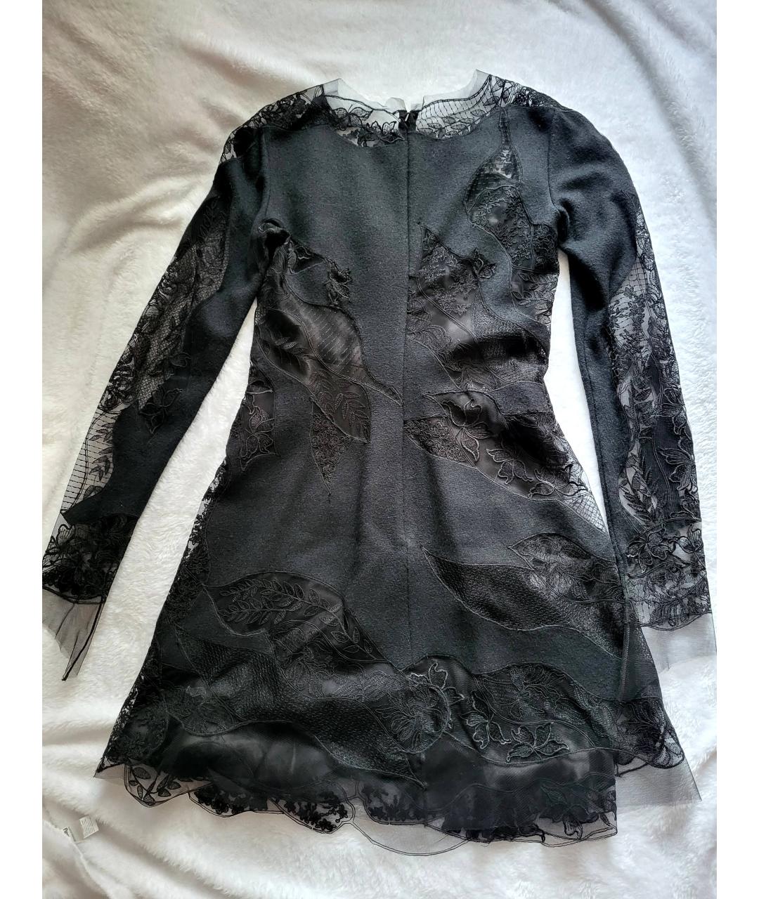 ERMANNO SCERVINO Черное кашемировое коктейльное платье, фото 9