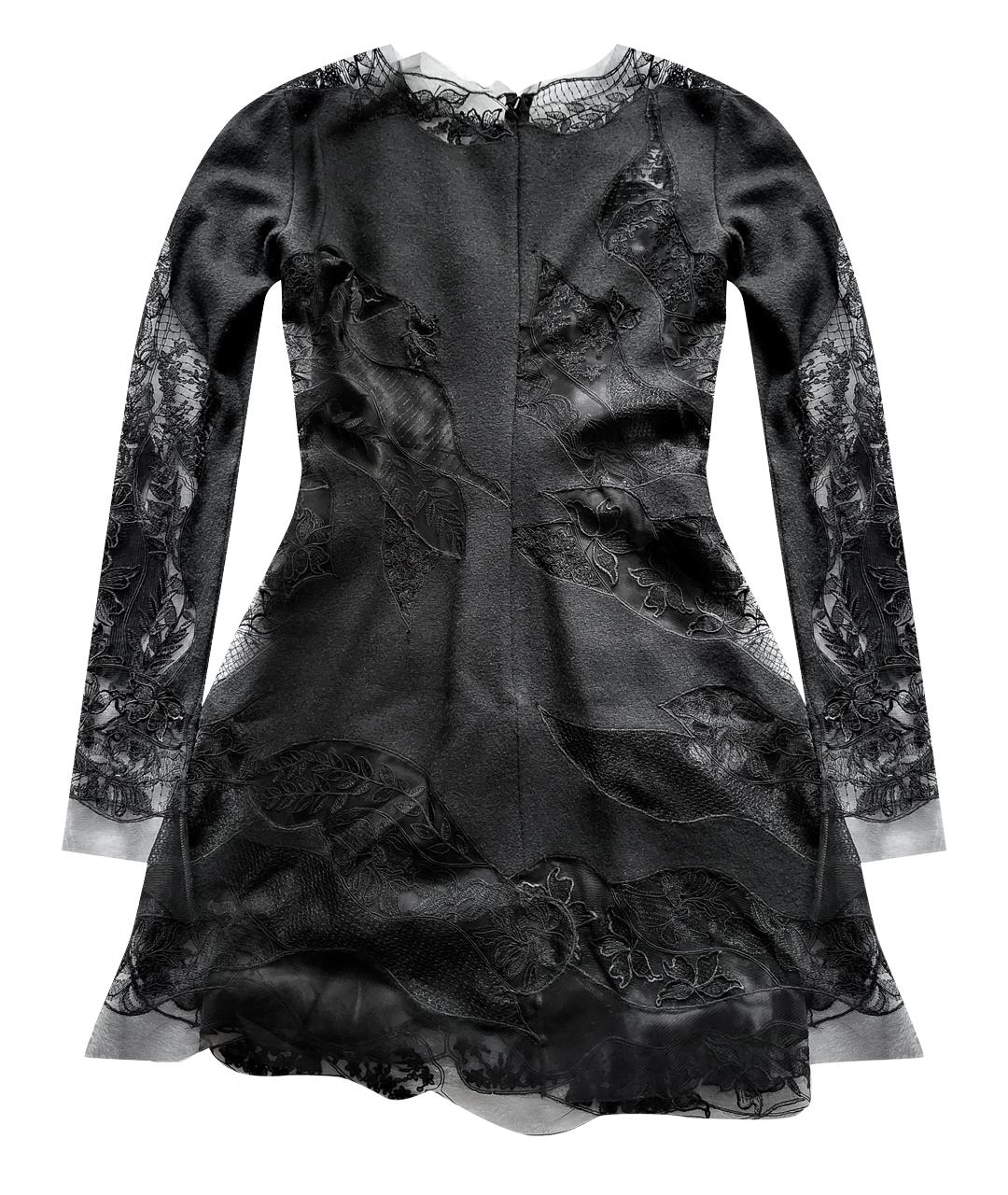 ERMANNO SCERVINO Черное кашемировое коктейльное платье, фото 1
