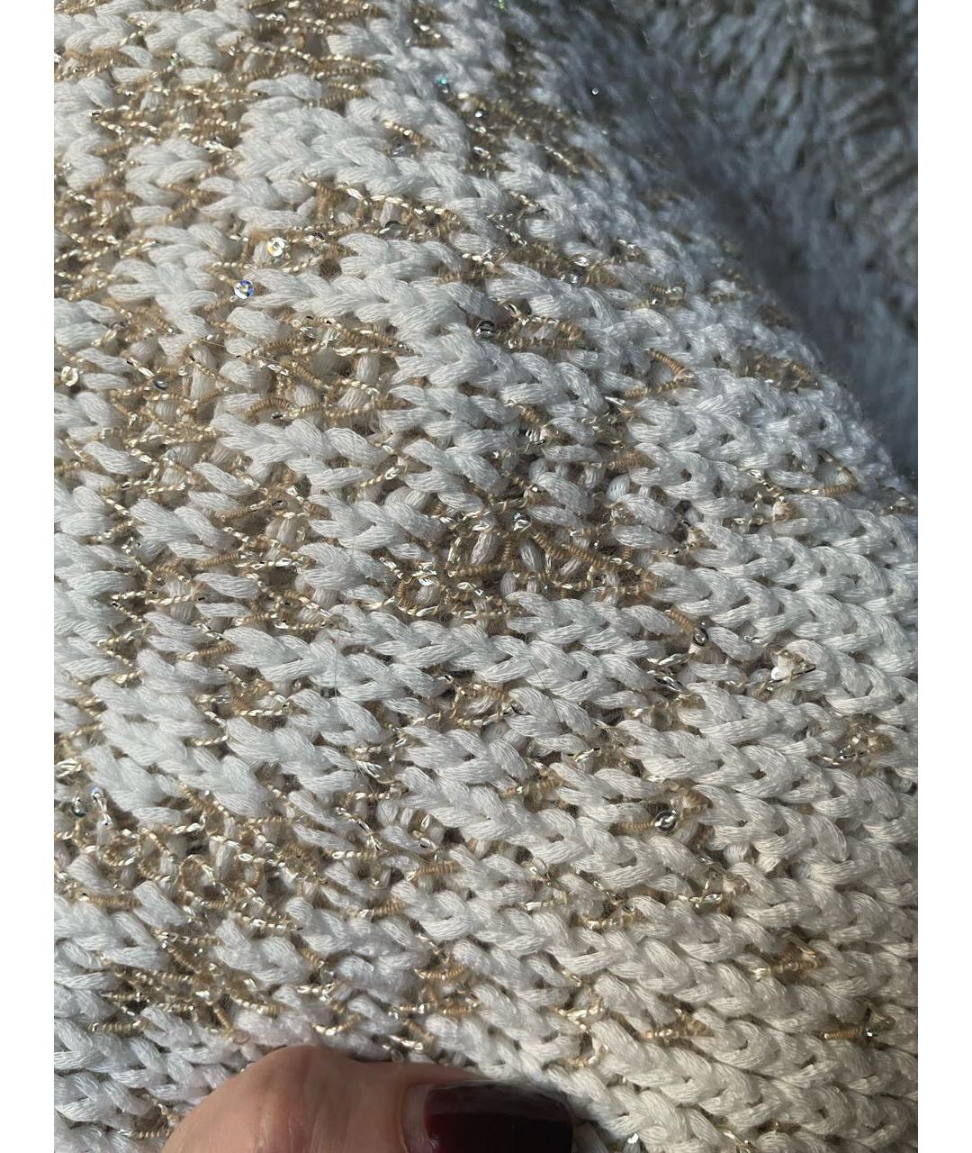 PESERICO Белый хлопковый джемпер / свитер, фото 2