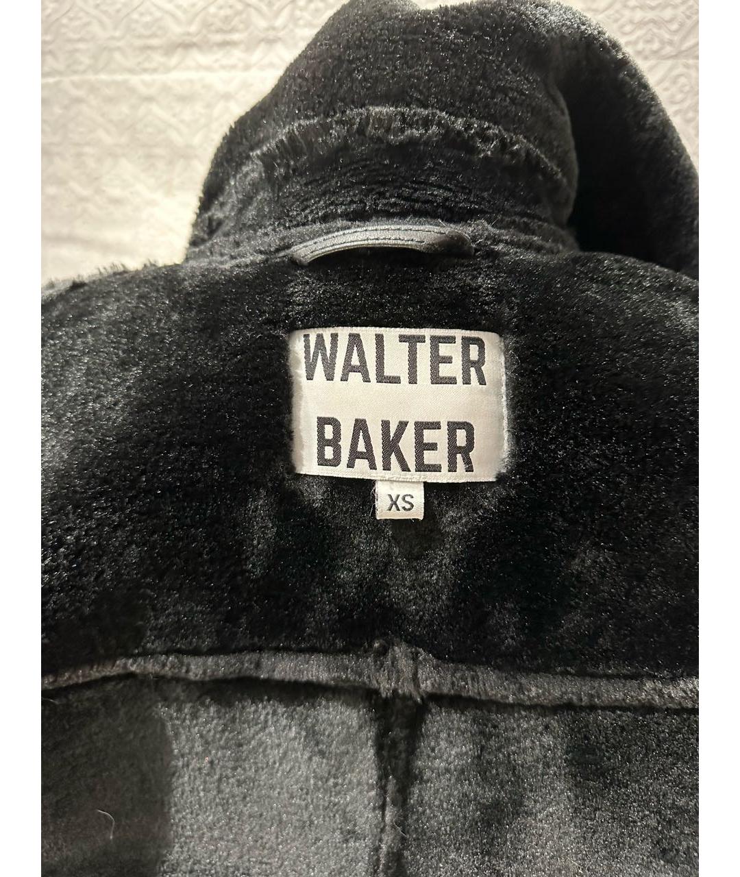 WALTER BAKER Черная кожаная дубленка, фото 3