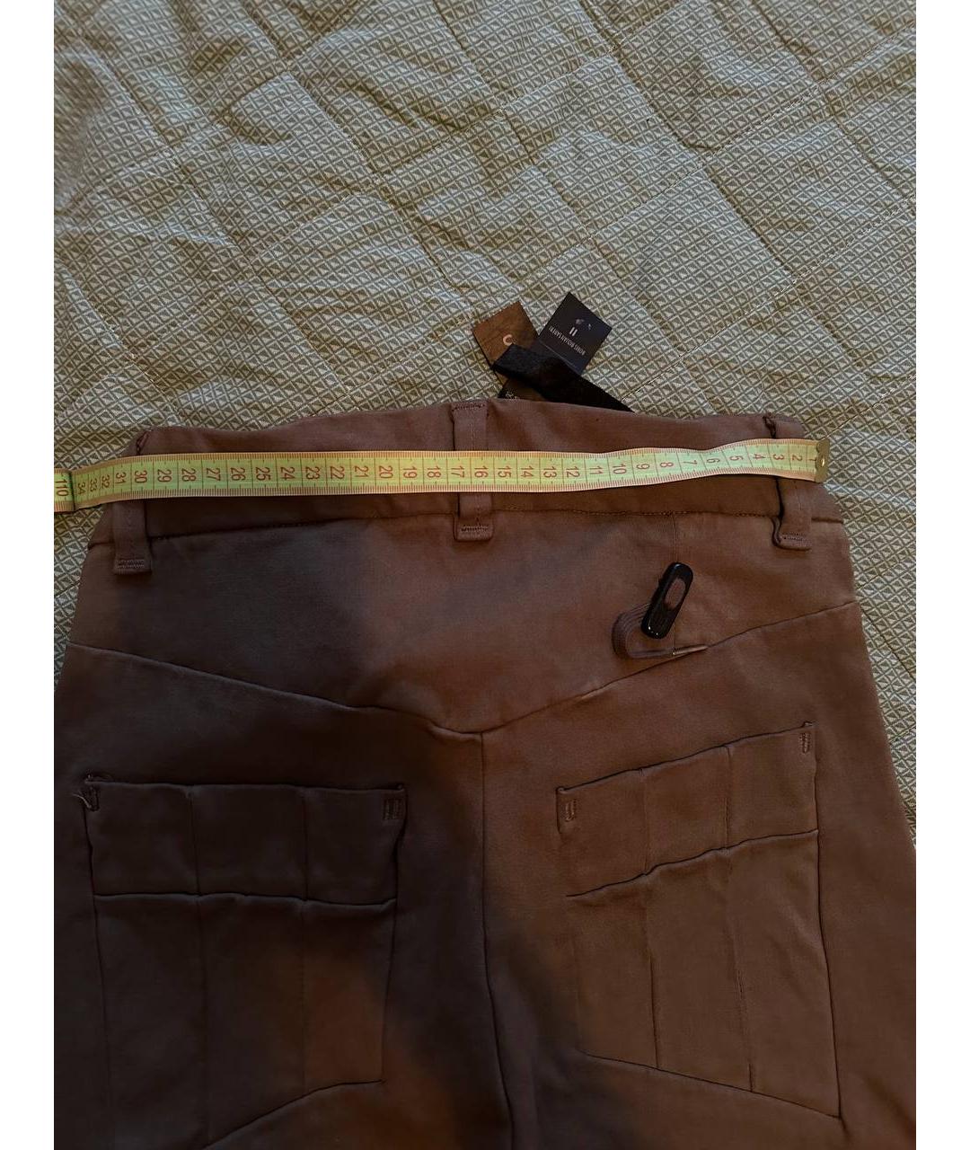 11 BY BORIS BIDJAN SABERI Серые хлопковые классические брюки, фото 6