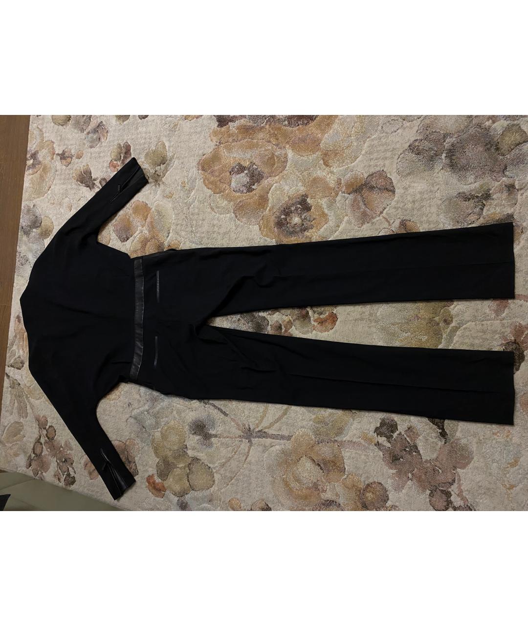 BARBARA BUI Черный шерстяной комбинезон, фото 5