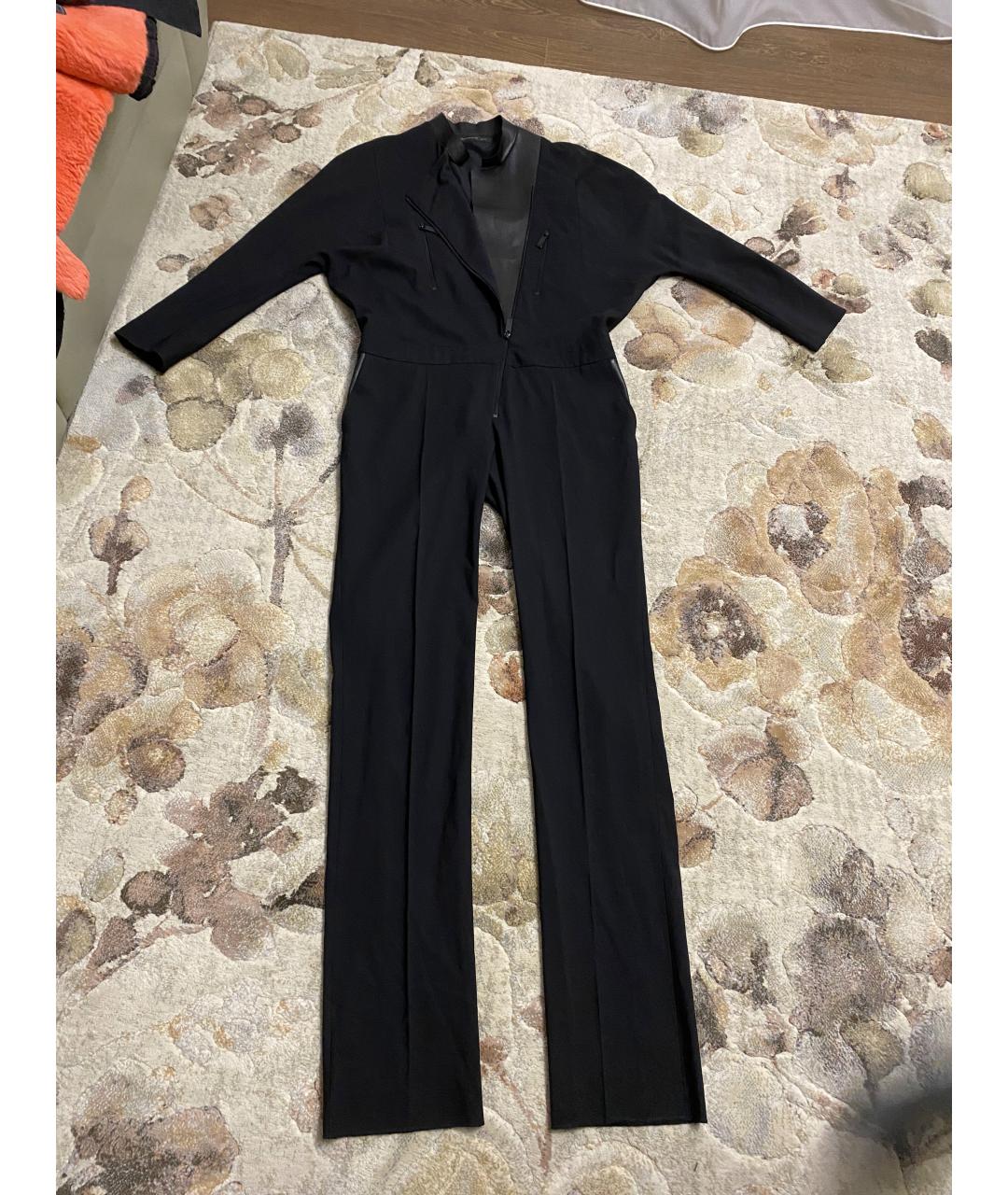BARBARA BUI Черный шерстяной комбинезон, фото 6