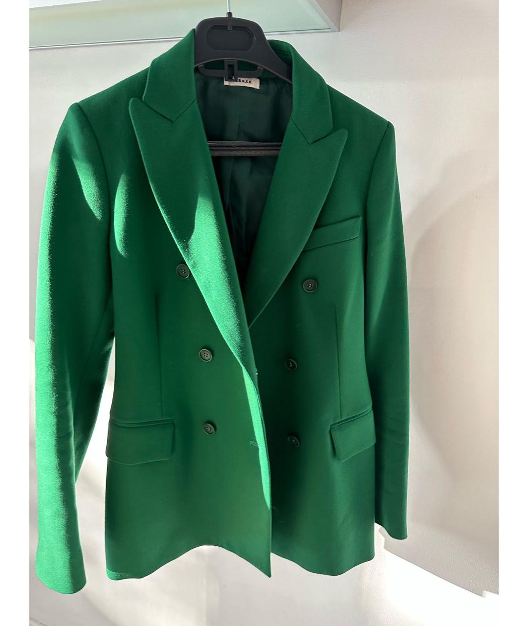 P.A.R.O.S.H. Зеленый шерстяной жакет/пиджак, фото 9