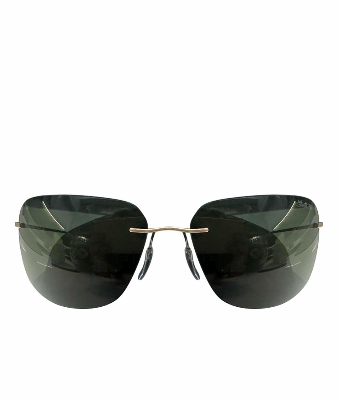 SILHOUETTE Золотые пластиковые солнцезащитные очки, фото 1