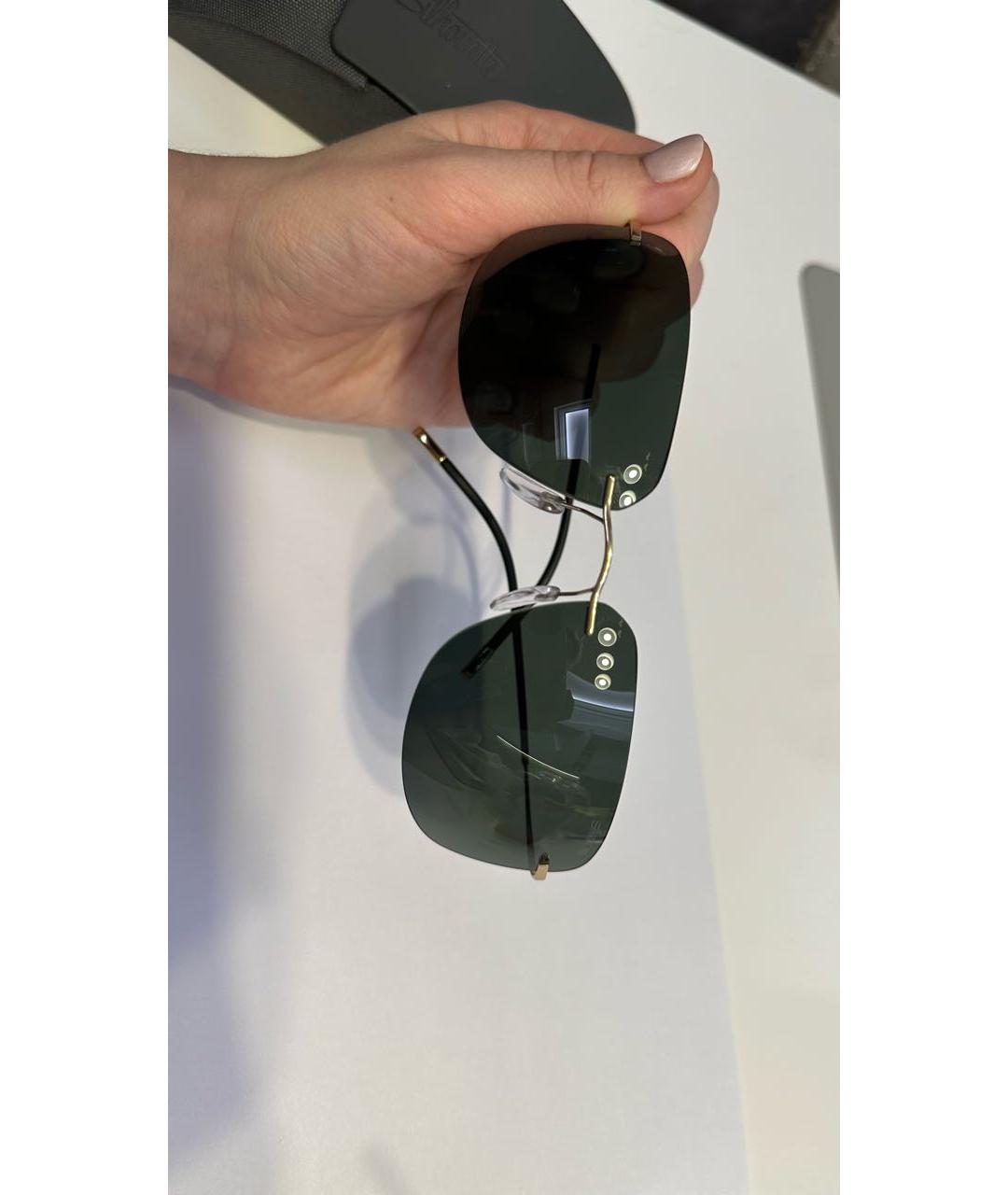 SILHOUETTE Золотые пластиковые солнцезащитные очки, фото 4