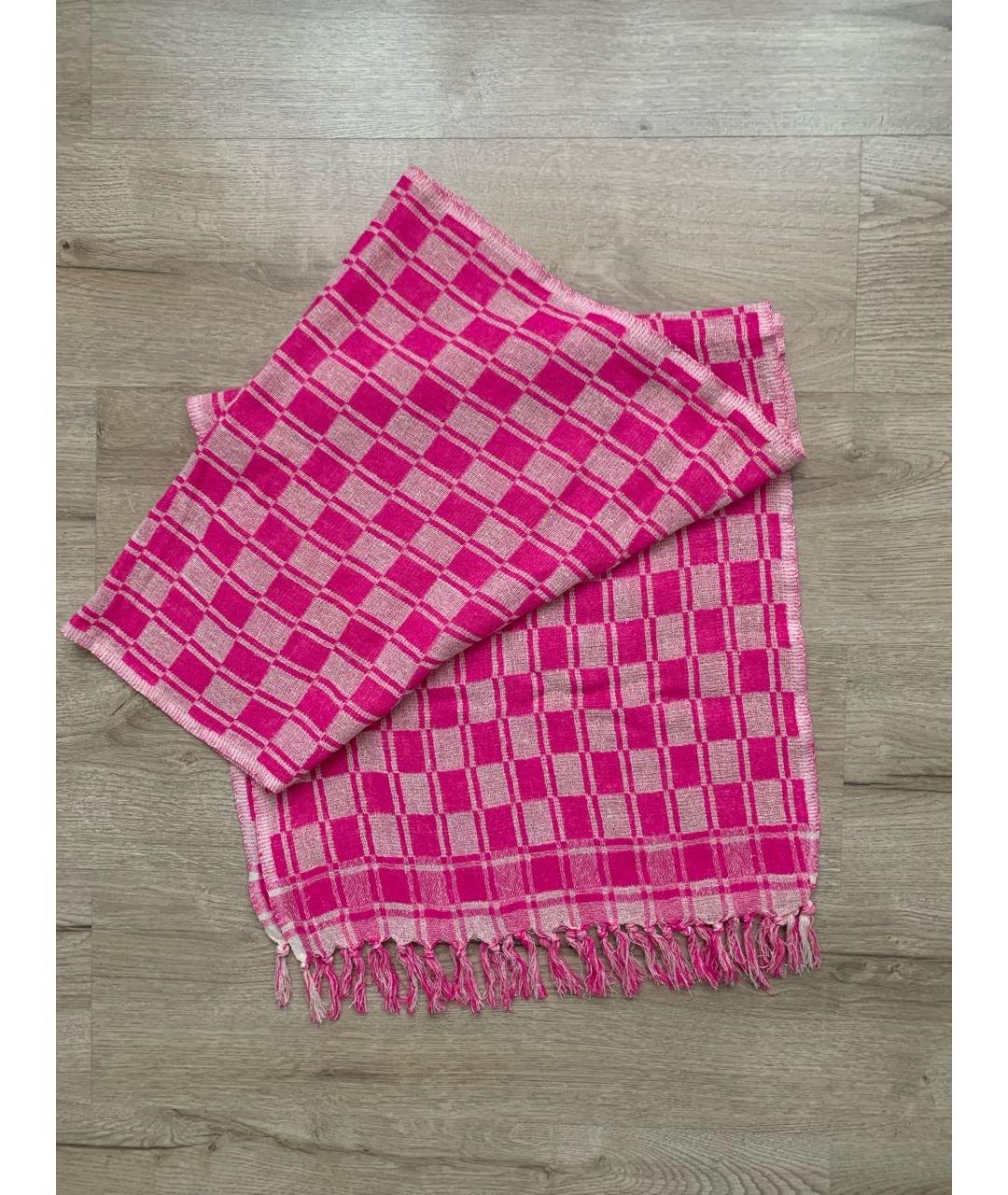ISABEL MARANT ETOILE Розовый шелковый шарф, фото 4