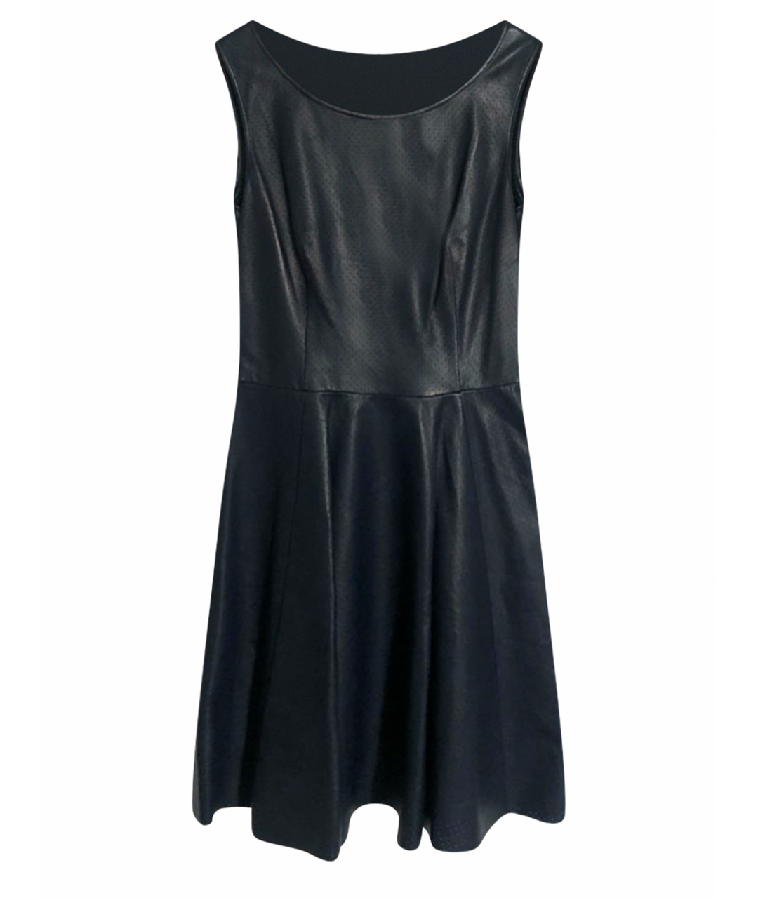 PRADA Темно-синее кожаное повседневное платье, фото 1