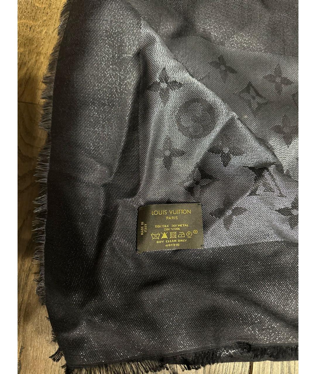 LOUIS VUITTON PRE-OWNED Черный платок, фото 3