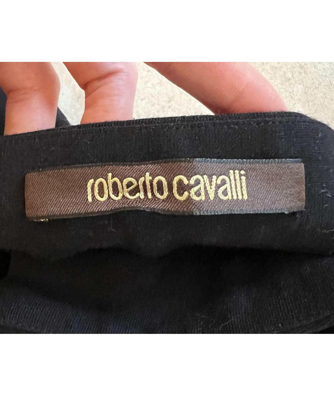 ROBERTO CAVALLI Черные брюки узкие, фото 6