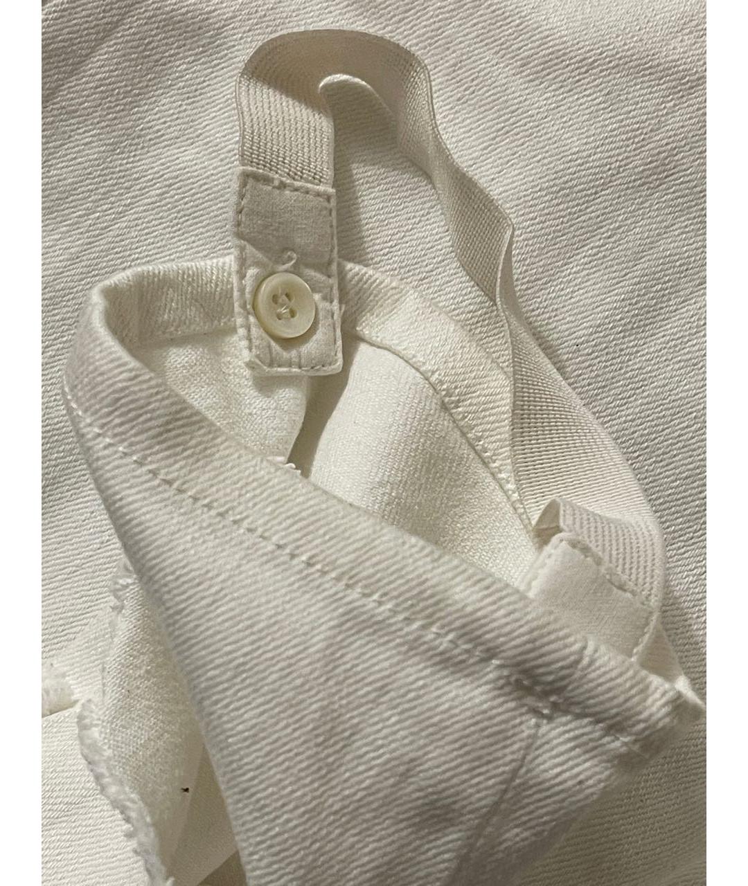 MAISON MARGIELA VINTAGE Белые хлопко-эластановые джинсы слим, фото 6