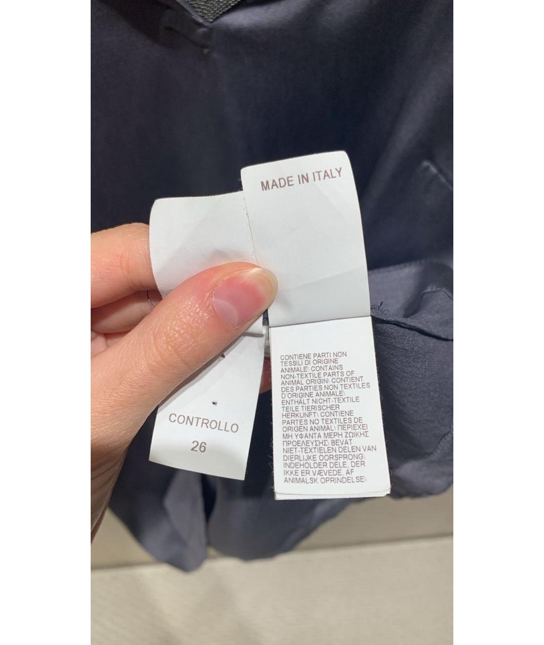 BRUNELLO CUCINELLI Серая шелковая блузы, фото 8