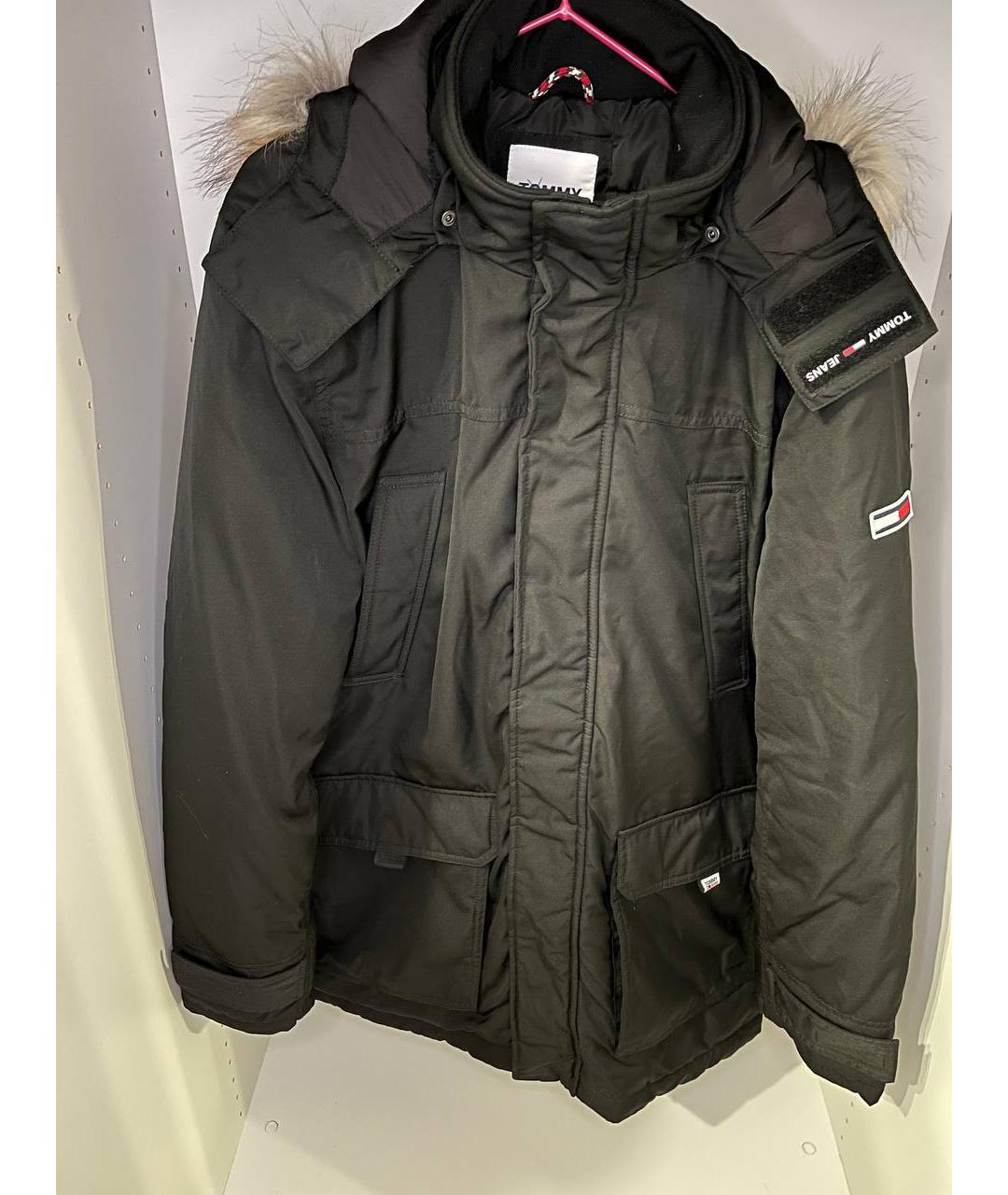 TOMMY HILFIGER Черная полиэстеровая парка, фото 3