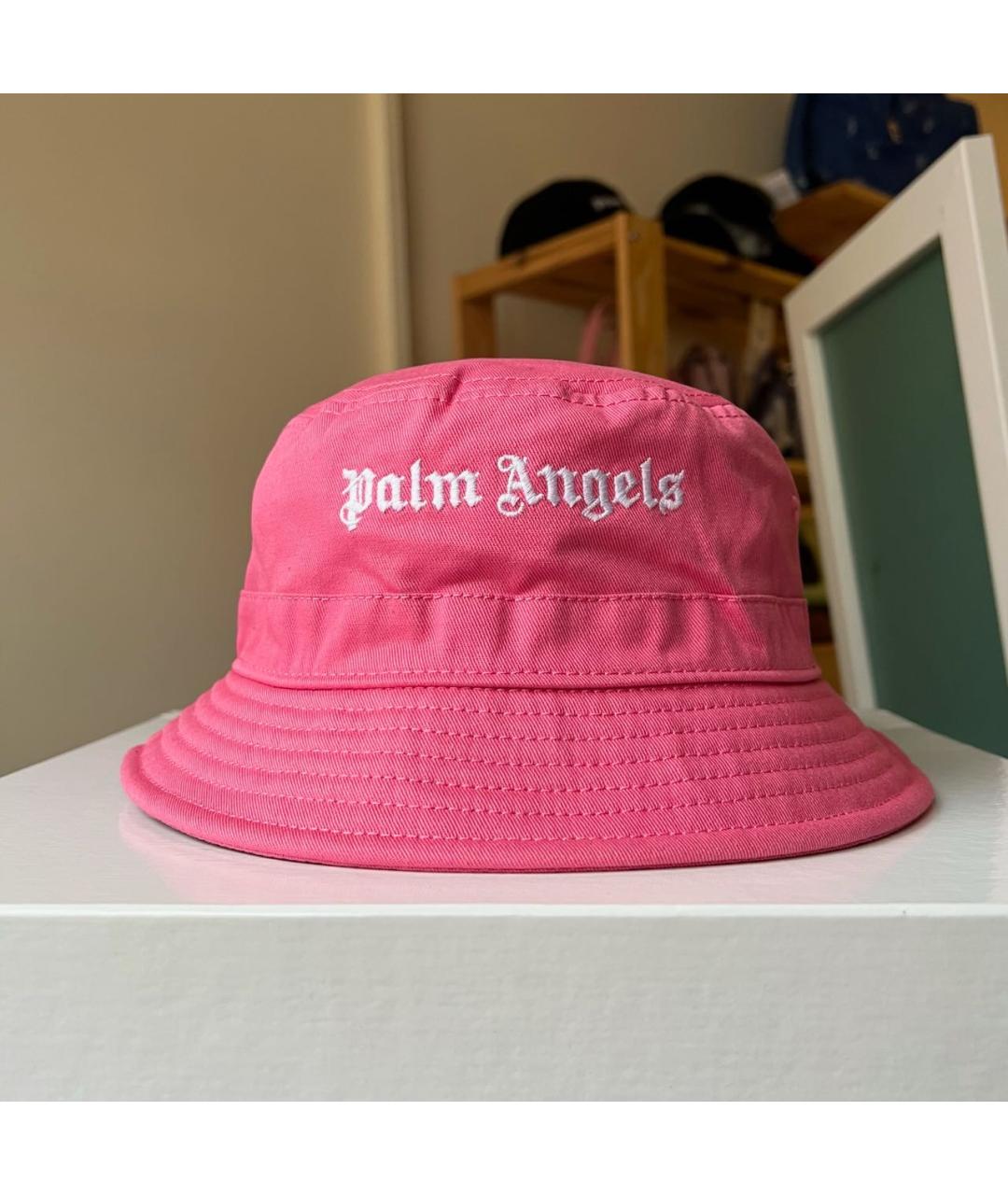 PALM ANGELS Розовая хлопковая панама, фото 7