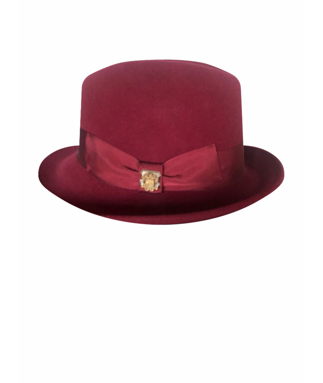GUCCI Бордовая шерстяная шляпа, фото 1