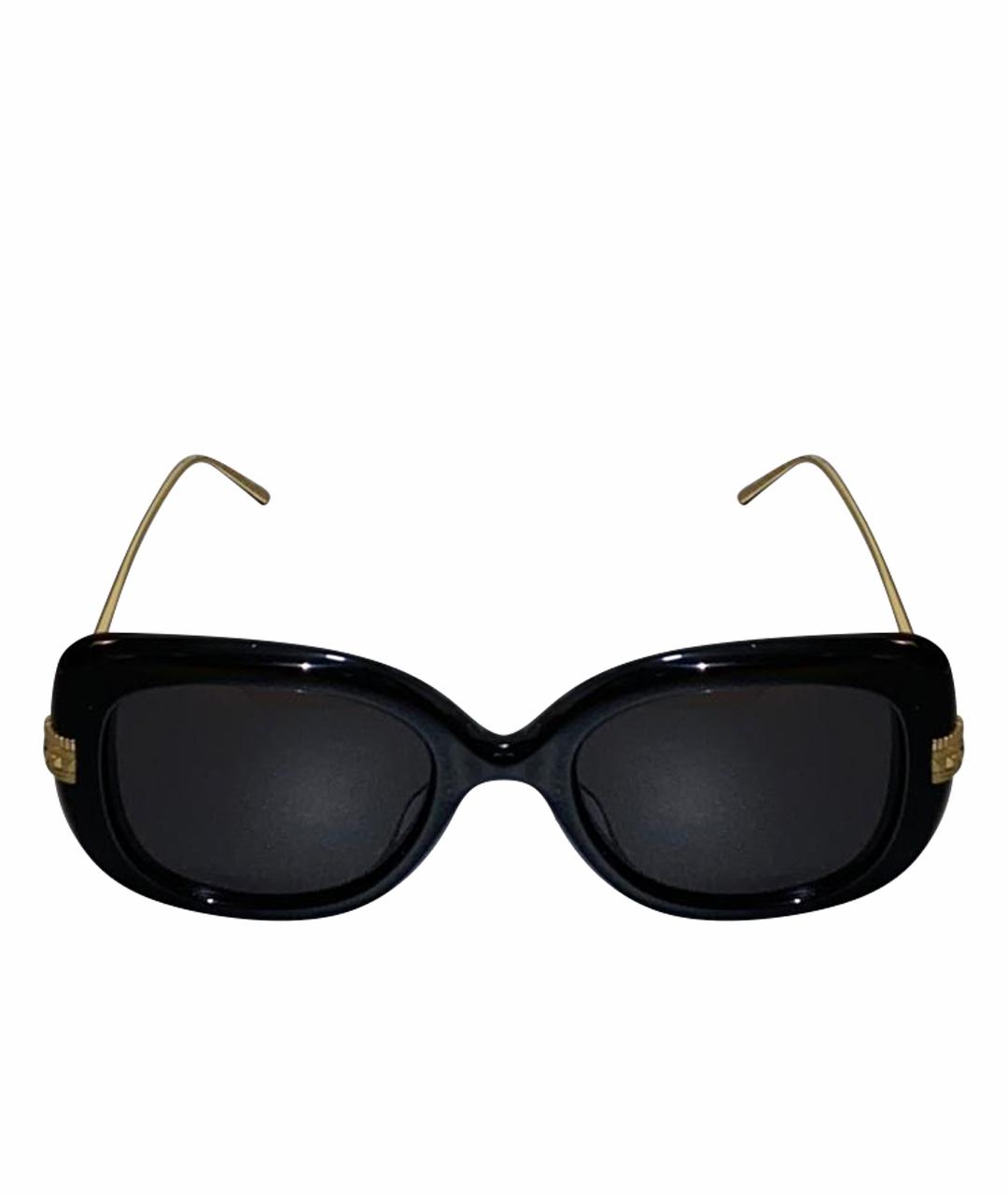BOUCHERON Черные металлические солнцезащитные очки, фото 1