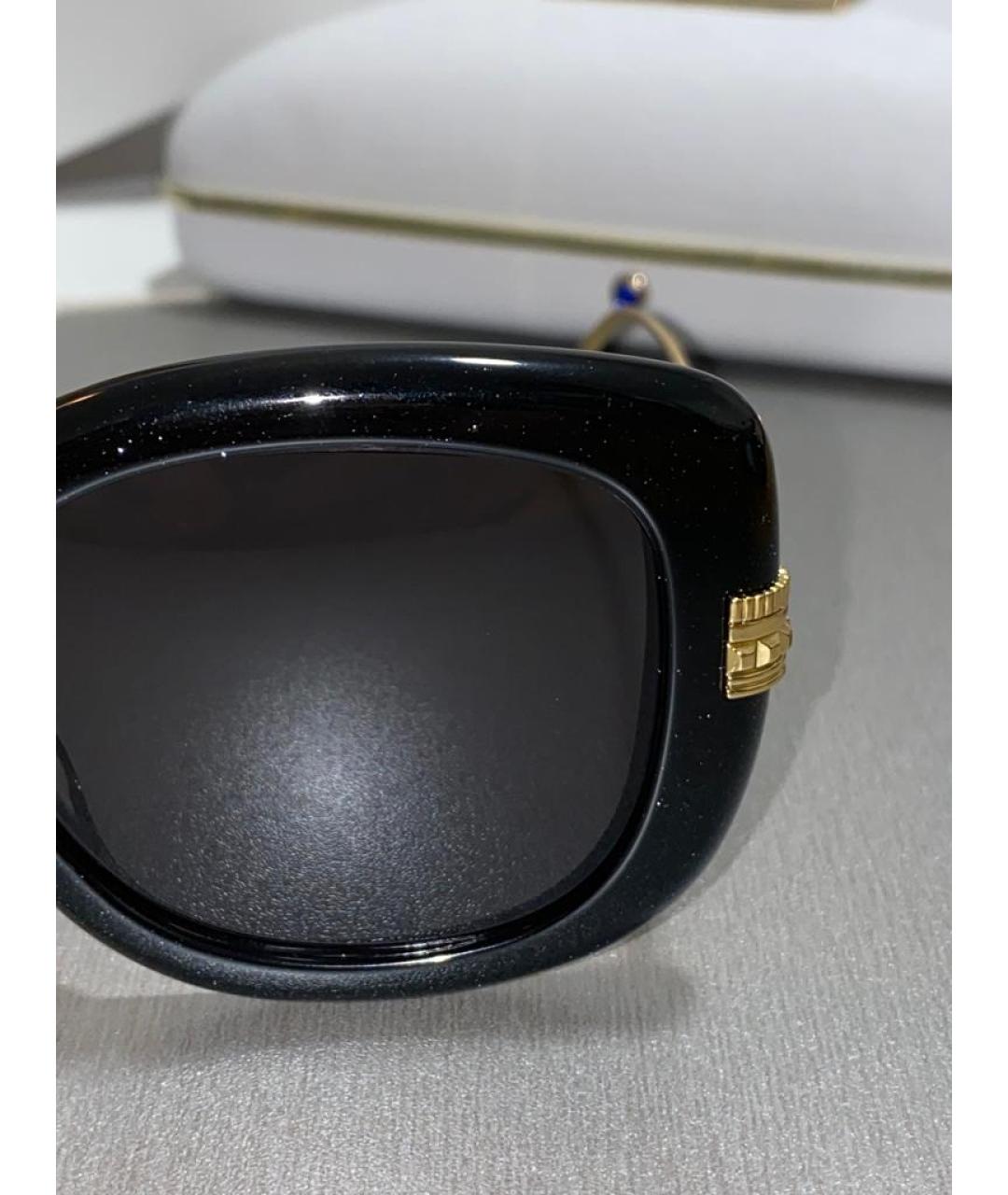 BOUCHERON Черные металлические солнцезащитные очки, фото 3