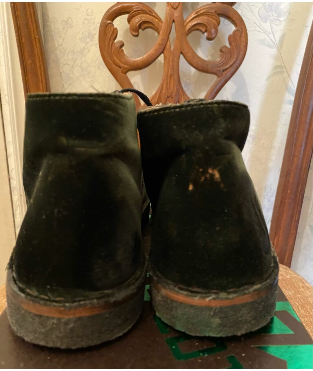 GOLDEN GOOSE DELUXE BRAND Зеленые бархатные ботинки, фото 4
