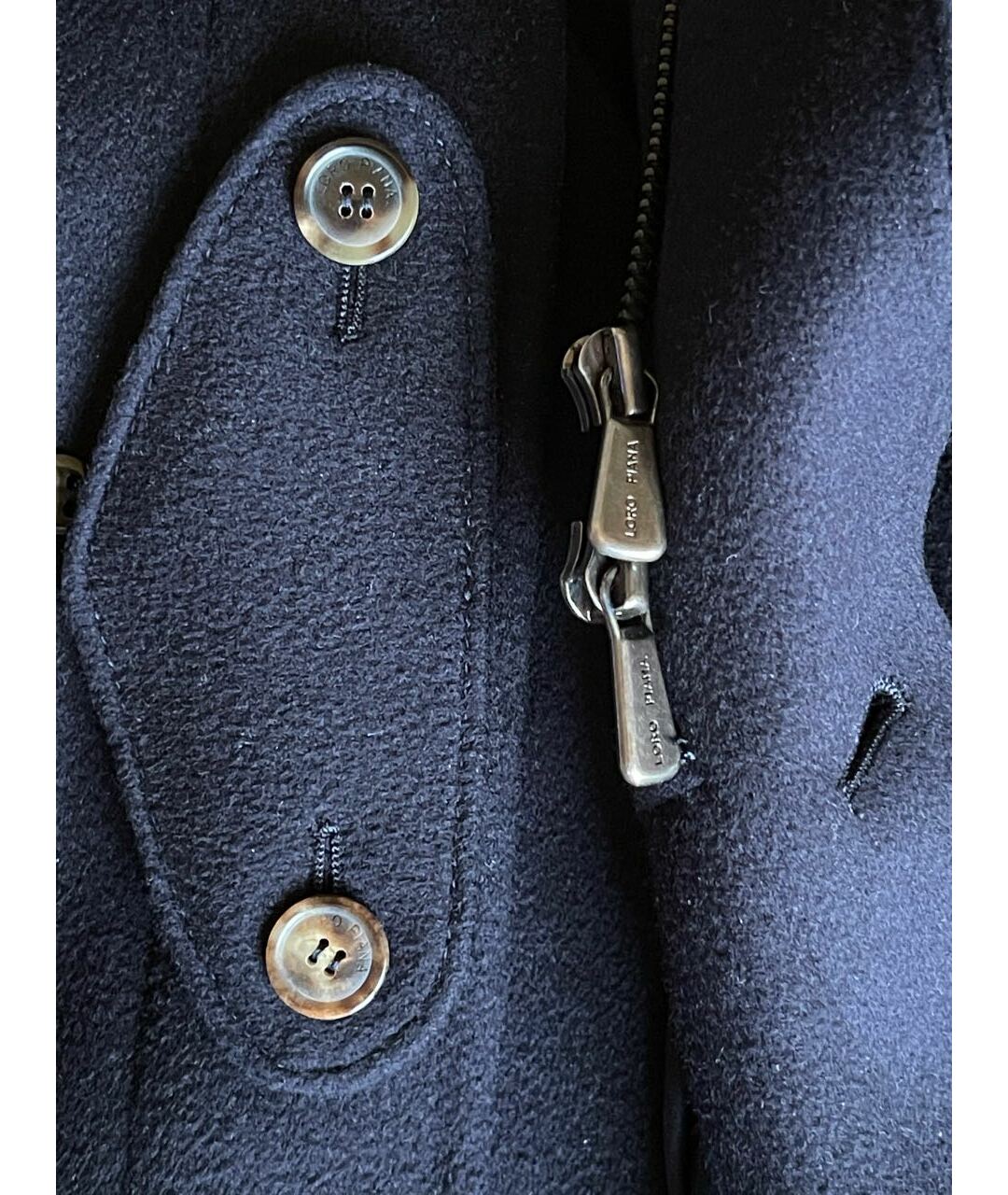 LORO PIANA Темно-синее кашемировое пальто, фото 4