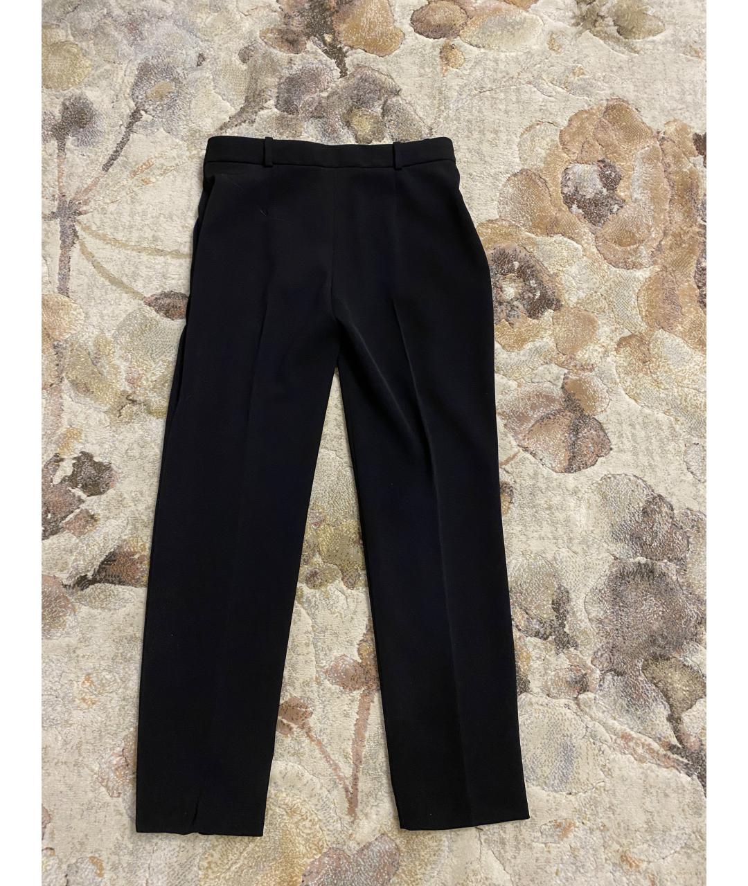 STELLA MCCARTNEY Черные шерстяные прямые брюки, фото 3