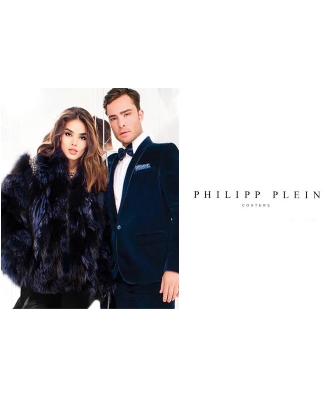 PHILIPP PLEIN Фиолетовая меховая шуба, фото 8