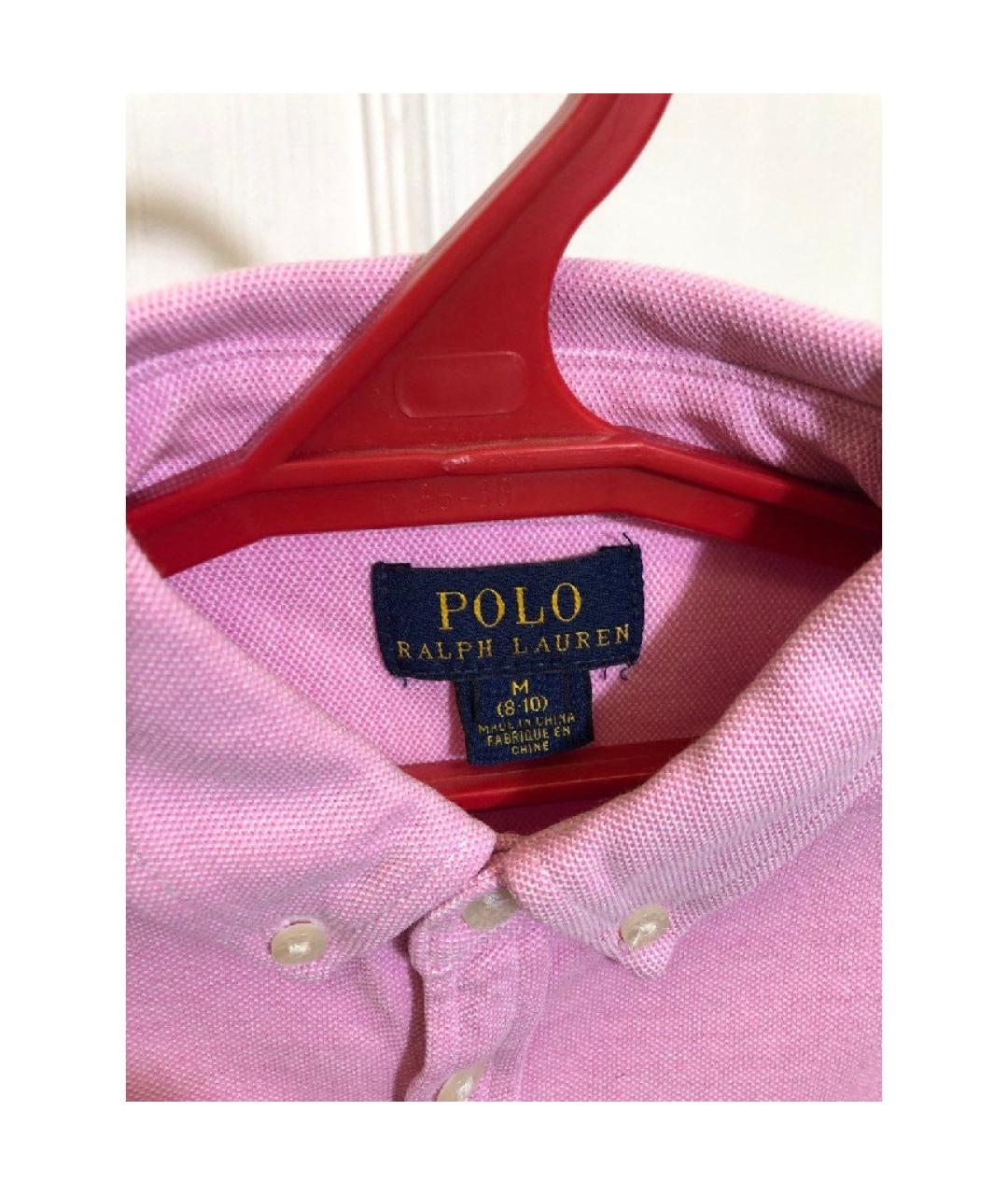 RALPH LAUREN Розовая хлопковая рубашка/блузка, фото 2