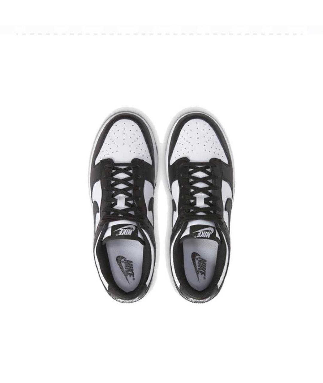 NIKE Черные кожаные низкие кроссовки / кеды, фото 3