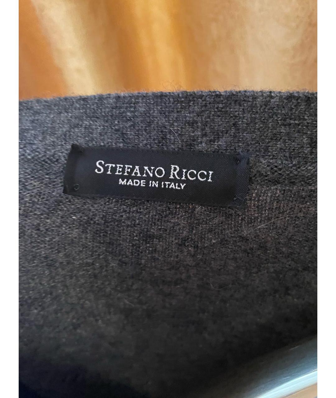 STEFANO RICCI Серый шерстяной джемпер / свитер, фото 6