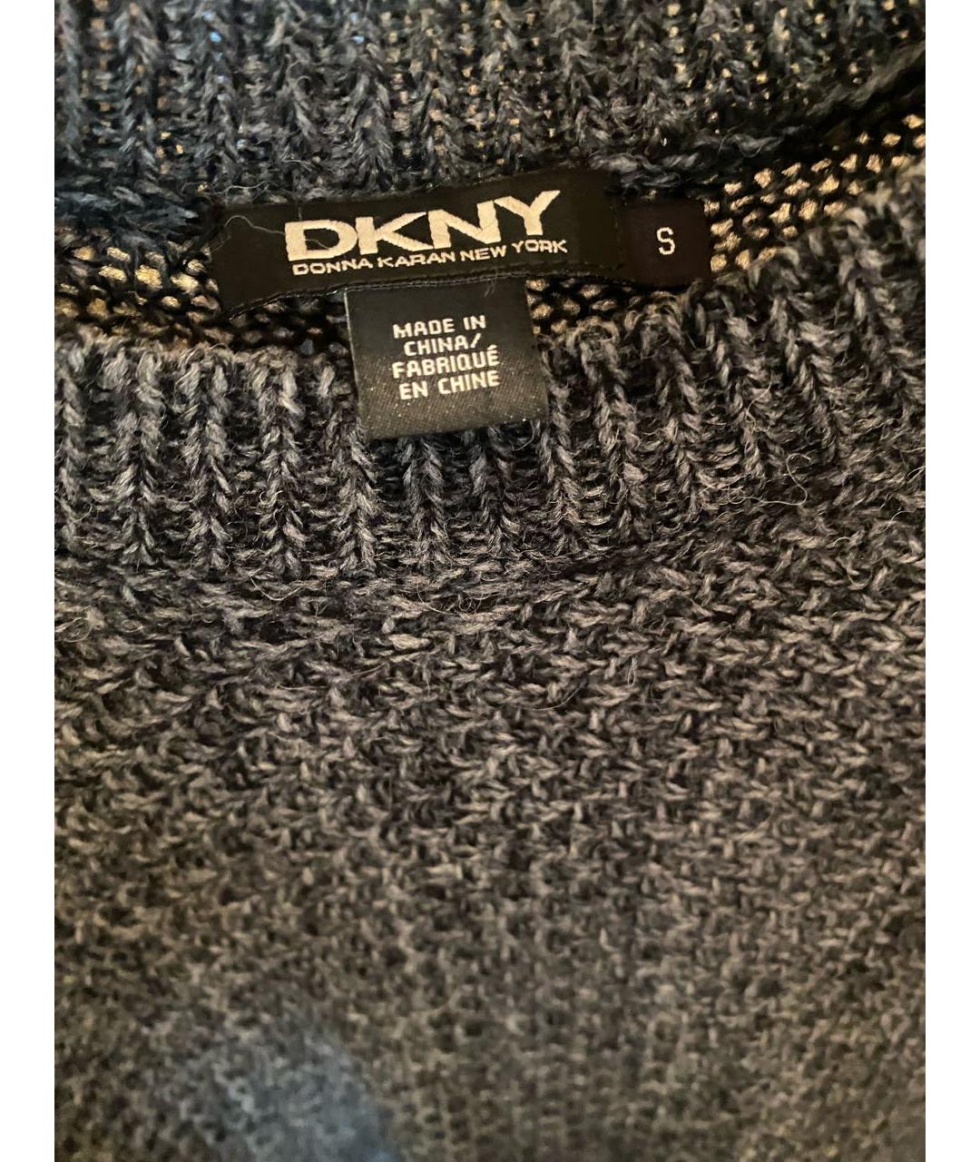 DKNY Антрацитовый шерстяной джемпер / свитер, фото 3