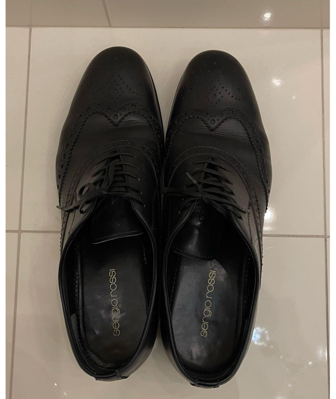 SERGIO ROSSI Черные кожаные туфли, фото 3