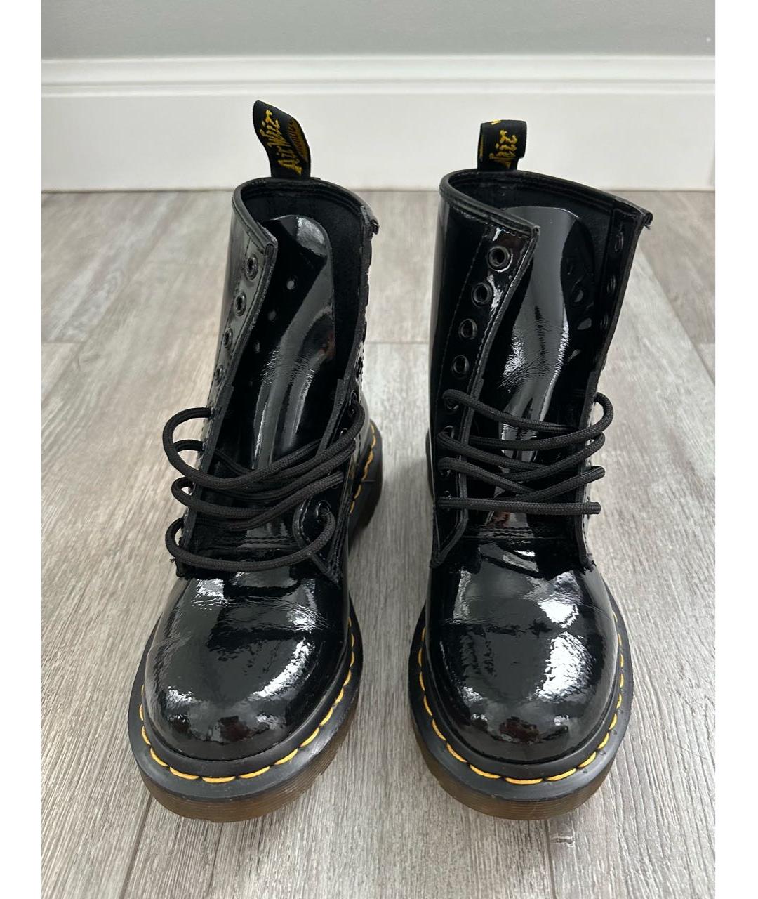 DR. MARTENS Черные ботинки из лакированной кожи, фото 2