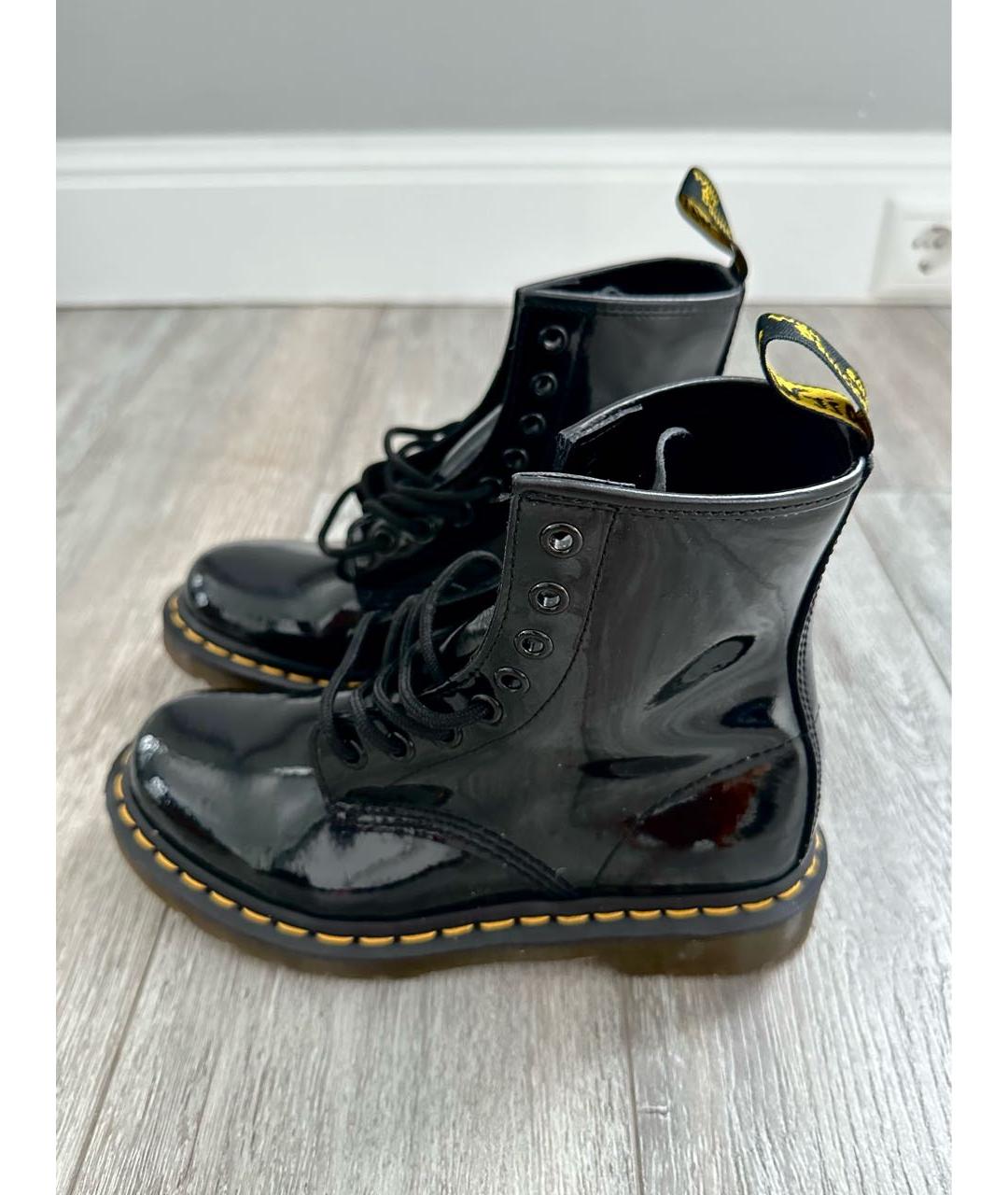 DR. MARTENS Черные ботинки из лакированной кожи, фото 6