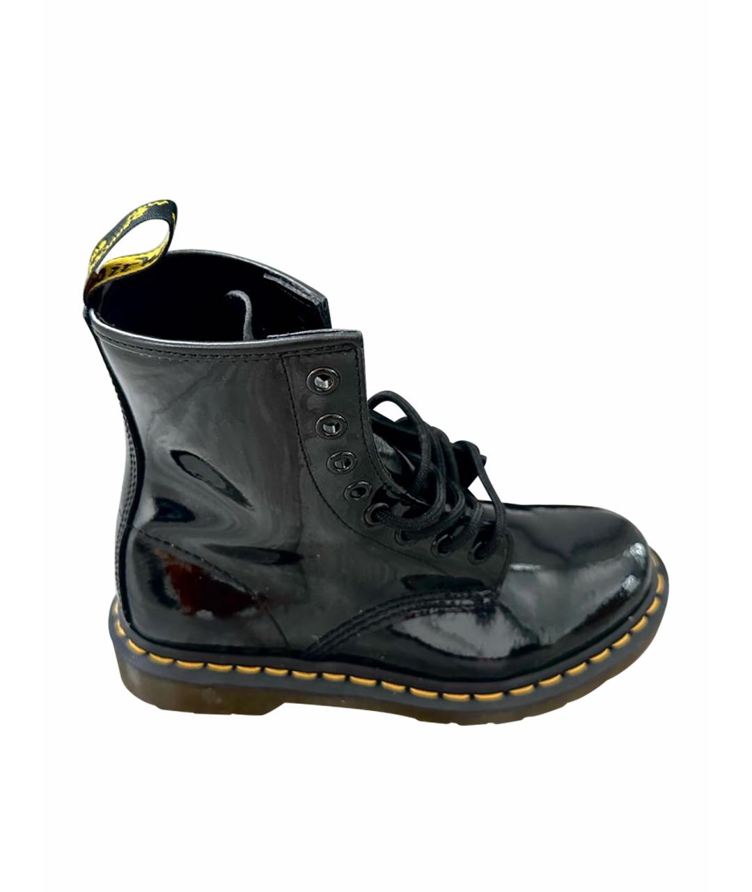 DR. MARTENS Черные ботинки из лакированной кожи, фото 1