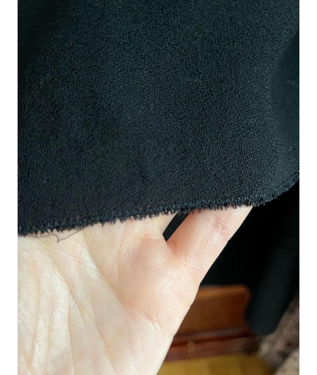 AGNONA Черное шерстяное повседневное платье, фото 4