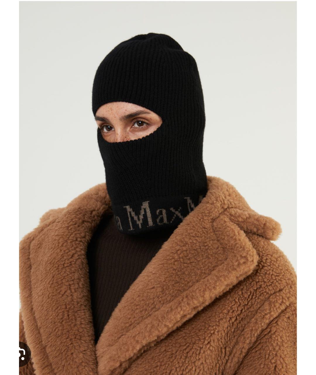 MAX MARA Черная кашемировая шапка, фото 5