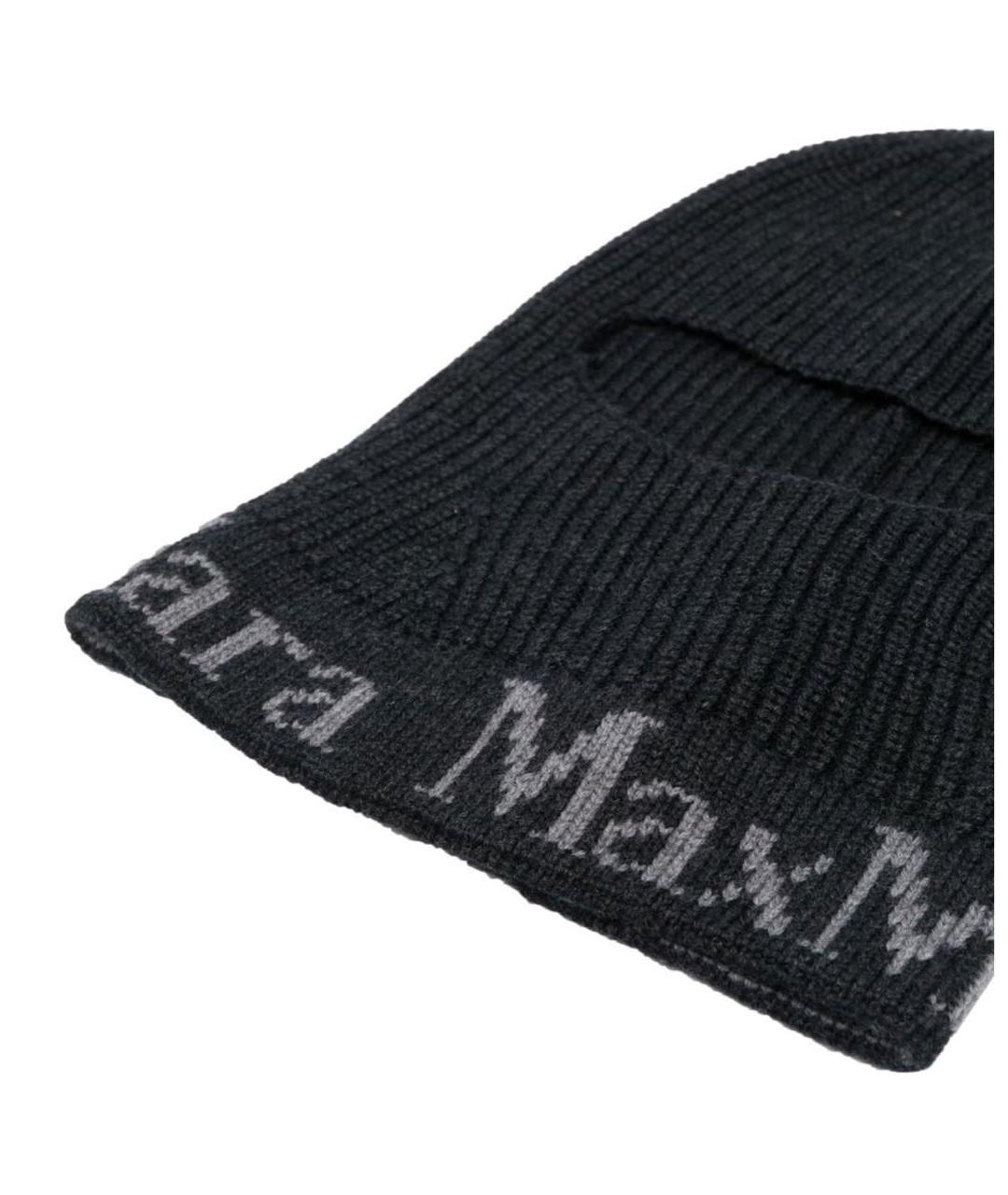 MAX MARA Черная кашемировая шапка, фото 3