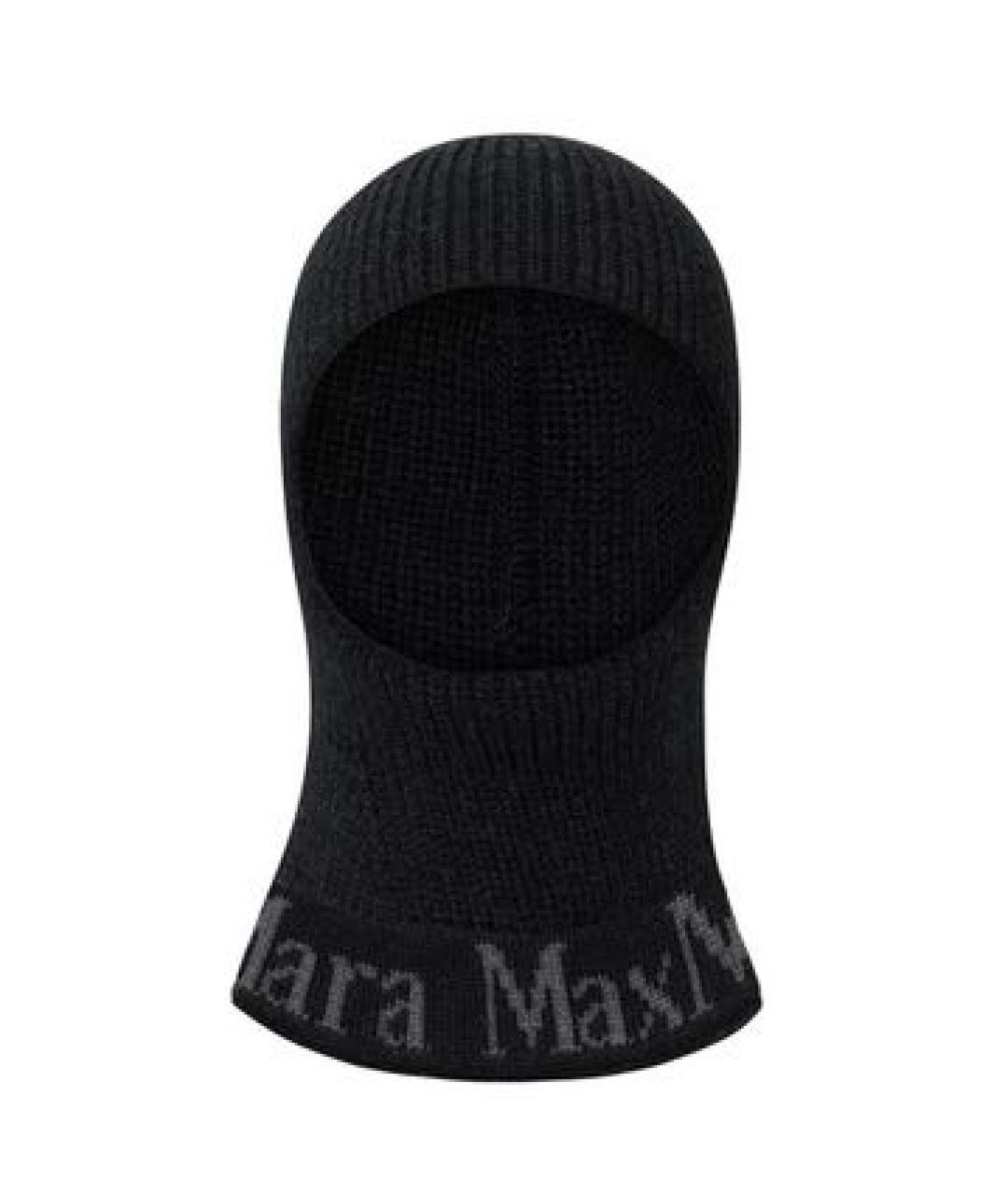 MAX MARA Черная кашемировая шапка, фото 1