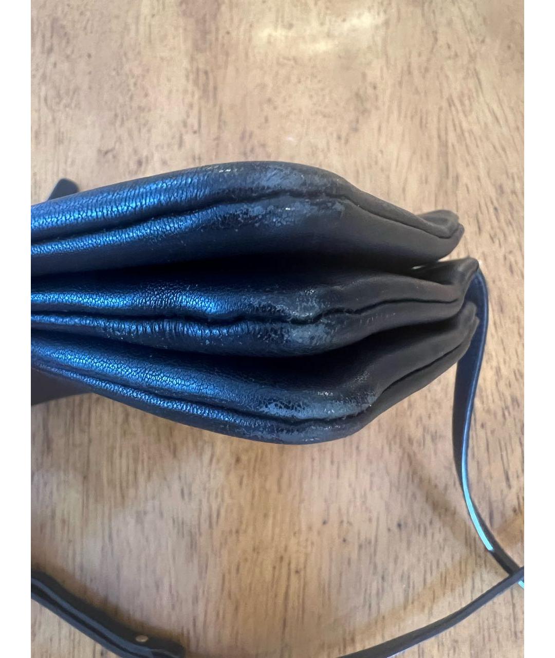 CELINE PRE-OWNED Черная кожаная сумка через плечо, фото 6