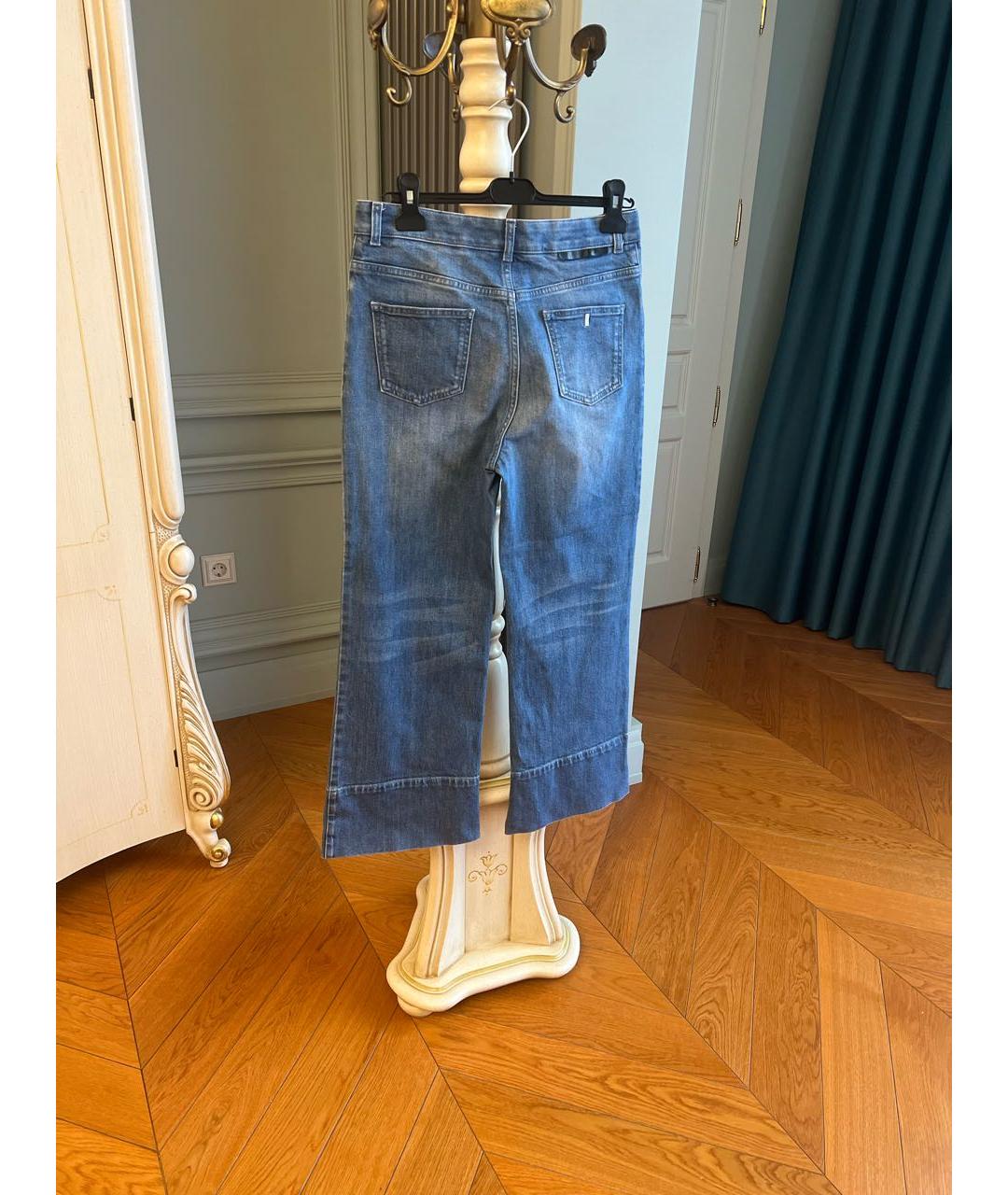 STELLA MCCARTNEY Синие хлопко-полиэстеровые прямые джинсы, фото 3