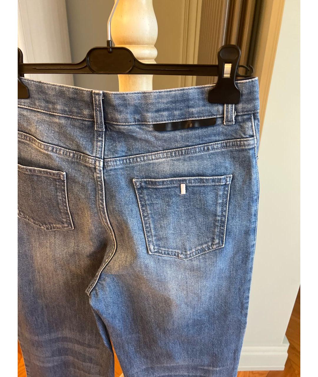 STELLA MCCARTNEY Синие хлопко-полиэстеровые прямые джинсы, фото 4
