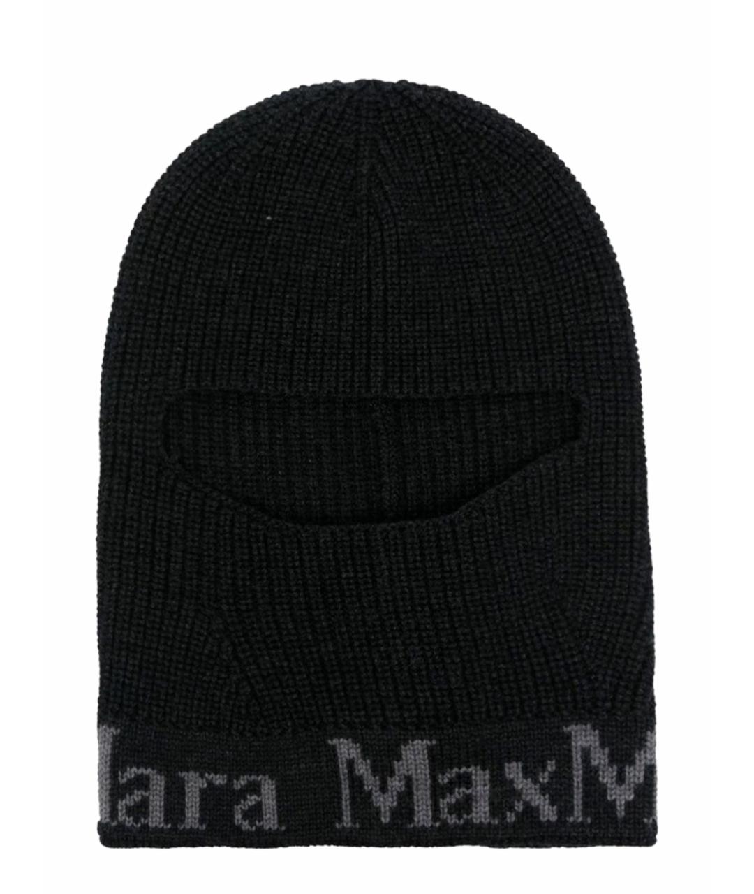 MAX MARA Черная шерстяная шапка, фото 1